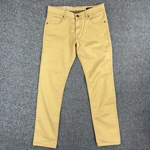 Otto JNS Slim Fit Pants Men 34 Khaki Stretch Casual‎ Chino Flat Front
